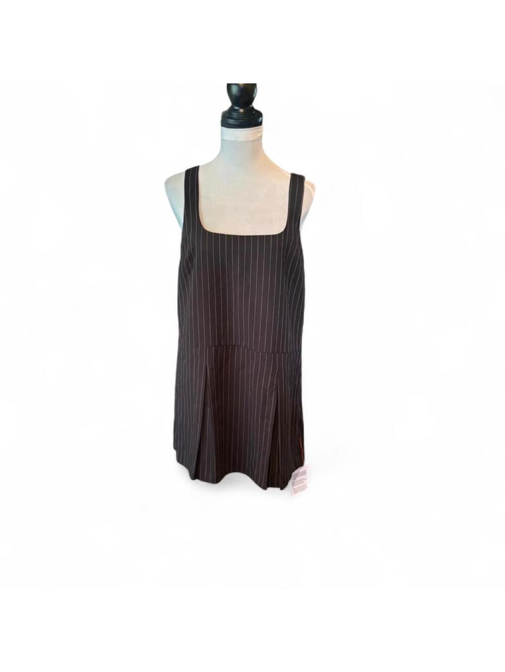 ASOS black pinstripe romper Size 6 NWT